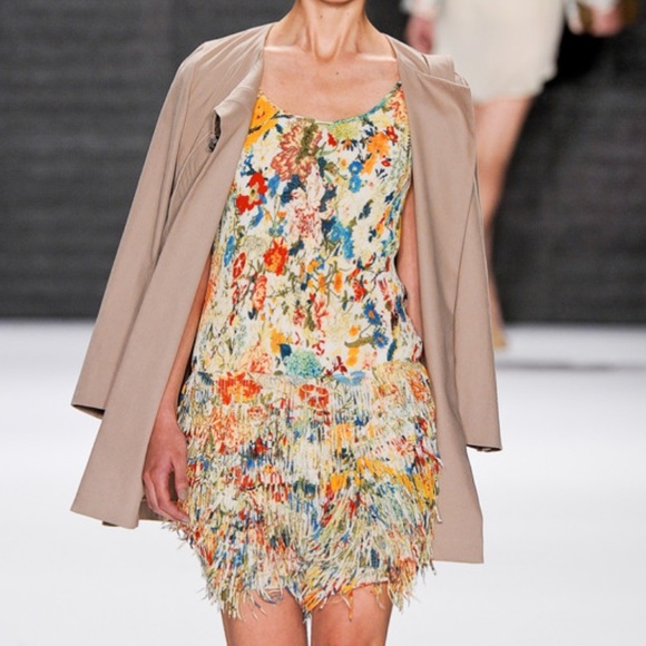 Floral Multi Tiered Fringe Mini Dress - Picture 10 of 10